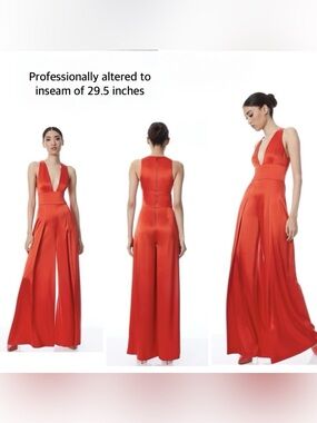 NWT Alice & Olivia Red  "Chili Pepper" Myrtle Jumpsuit Size 6